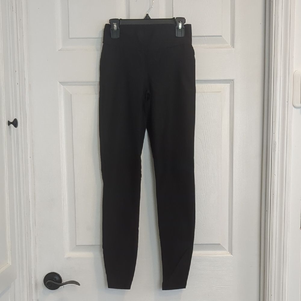 Living Doll,  Black Satiny Sheen Skinny Pants size Small